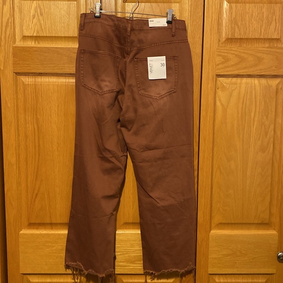 Vervet Leslie 90’s Vintage Flare wide leg raw hem cropped pants jeans size 30 - Picture 4 of 8